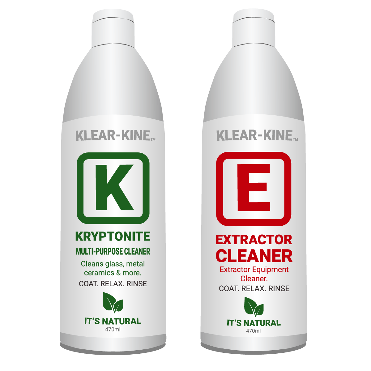 KLEAR Kryptonite and Extractor Cleaner 470 Pack 420 and 710 pipe cleaning solution. Best formula420 bong cleaning solution kryptonite coats the glass for best results.  710 cleaning solution